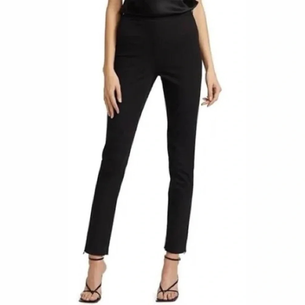 ST. JOHN COLLECTION Ankle Zip Pants Slim Fit Black High Waist Preppy Chic size 0 - Picture 11 of 11